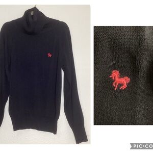 Vintage Eileen Lightweight Sweater UNICORN Crest Black S